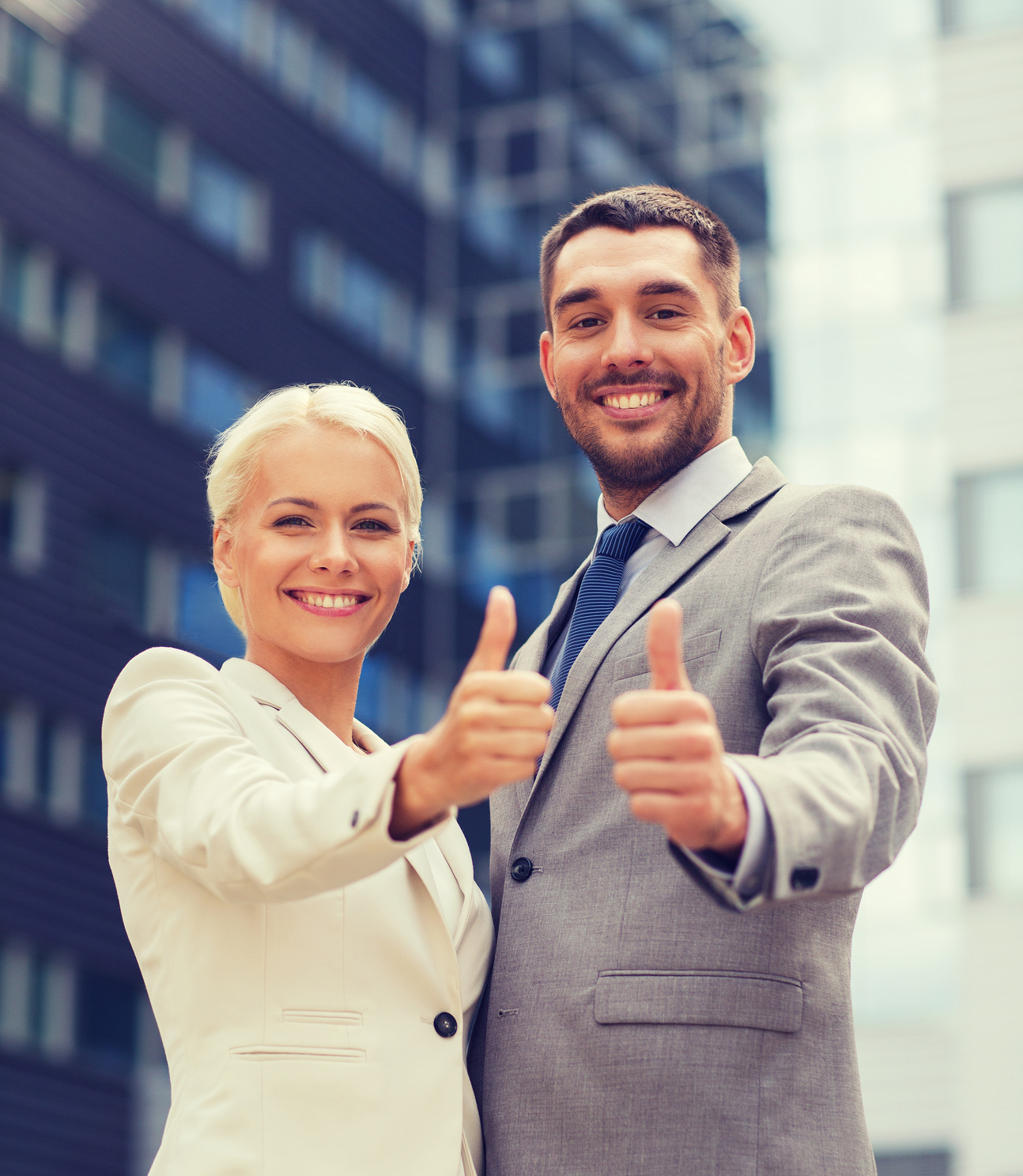 Businessmen Showing Thumbs up